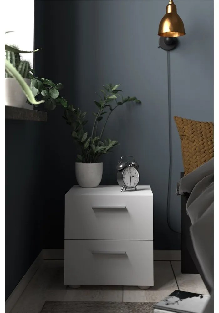 Бяло нощно шкафче Pepe - Tvilum