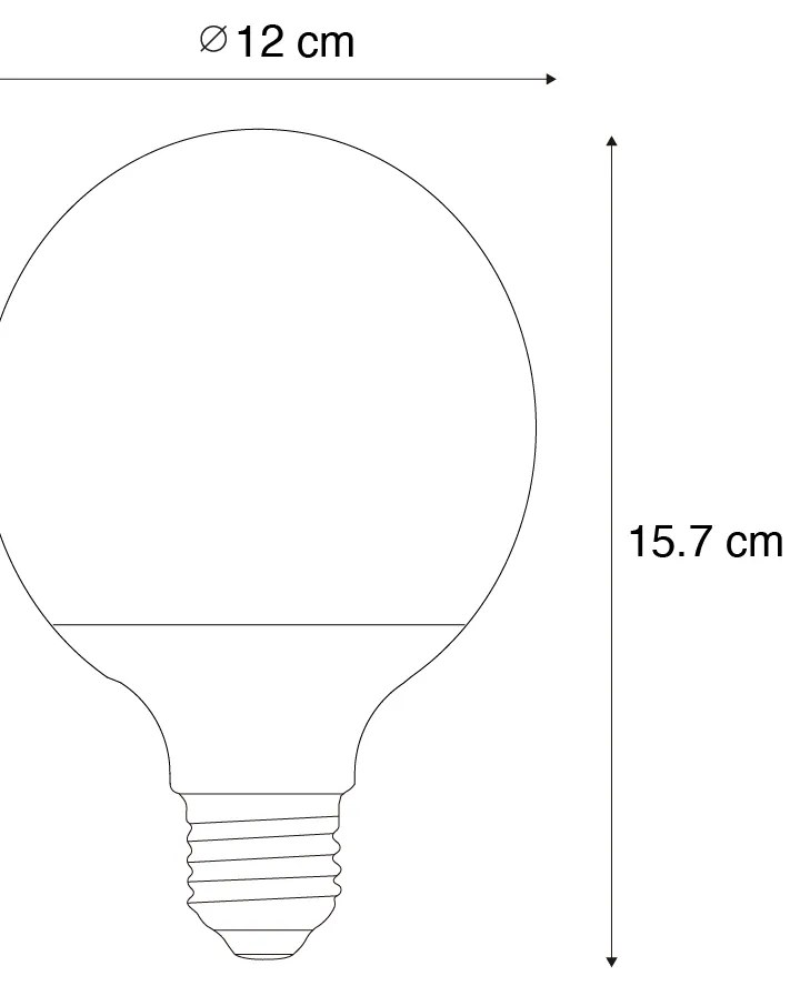 Комплект от 5 Smart E27 LED крушки G120 матови RGBW 9W 806 lm 2700-6500K