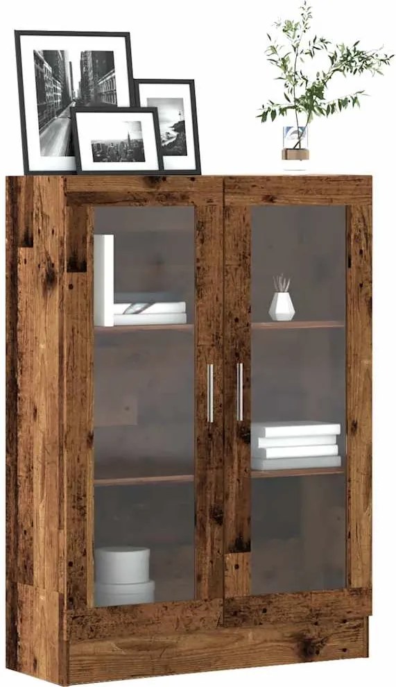 856156 vidaXL Шкаф за книги, старо дърво, 82,5x30,5x115 см, инженерно дърво