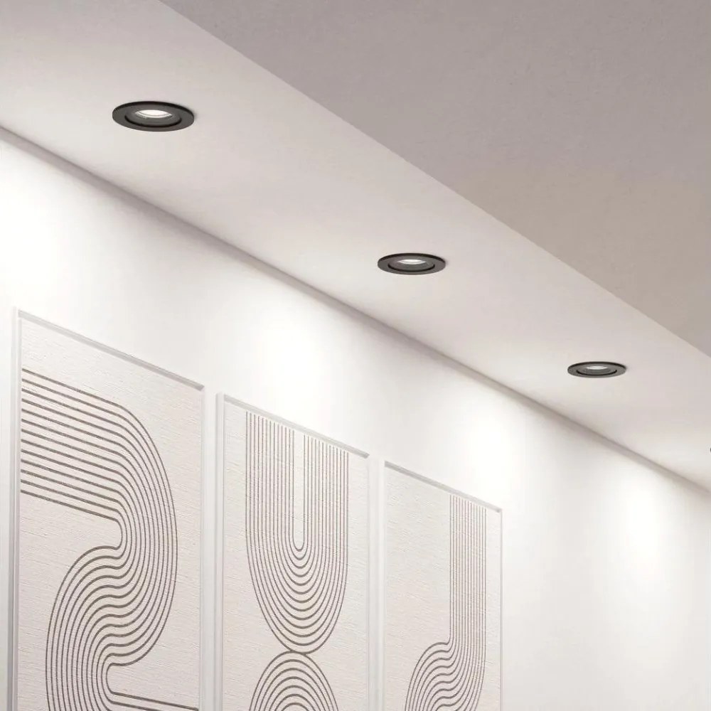 Eglo 902287 - Комплект от 3 димируеми вградени LED RGBW осветителни тела SALICETO-Z, LED/4,7W/230V, черни