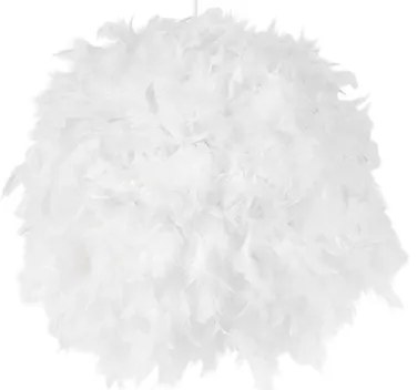 Висяща лампа в кънтри стил бяла с пера - Feather