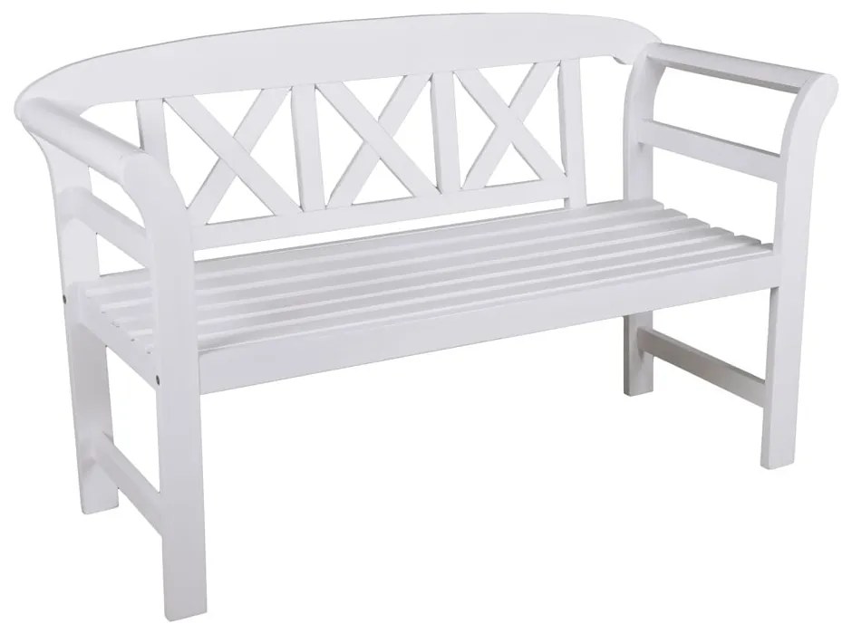 Бяла дървена градинска пейка Vancouver - Garden Pleasure
