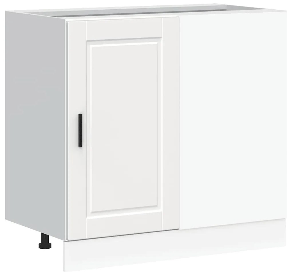 854298 vidaXL Кухненски шкаф "Porto" Бяла инженерна дървесина