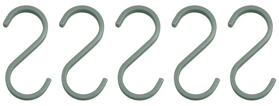 Светлозелени висящи метални куки в комплект от 5 бр. Hang-it – Mette Ditmer Denmark