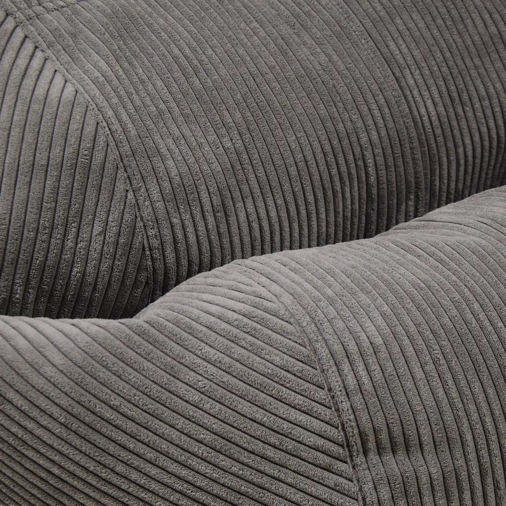 Тъмнокафяв детски пуф от рипсено кадифе Roll 80 – SLOWDOWN