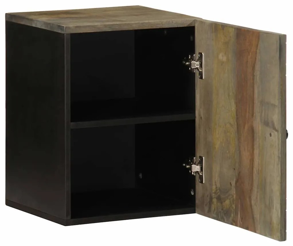 4017812 vidaXL Стенен шкаф за баня 38x33x48 см масивно мангово дърво