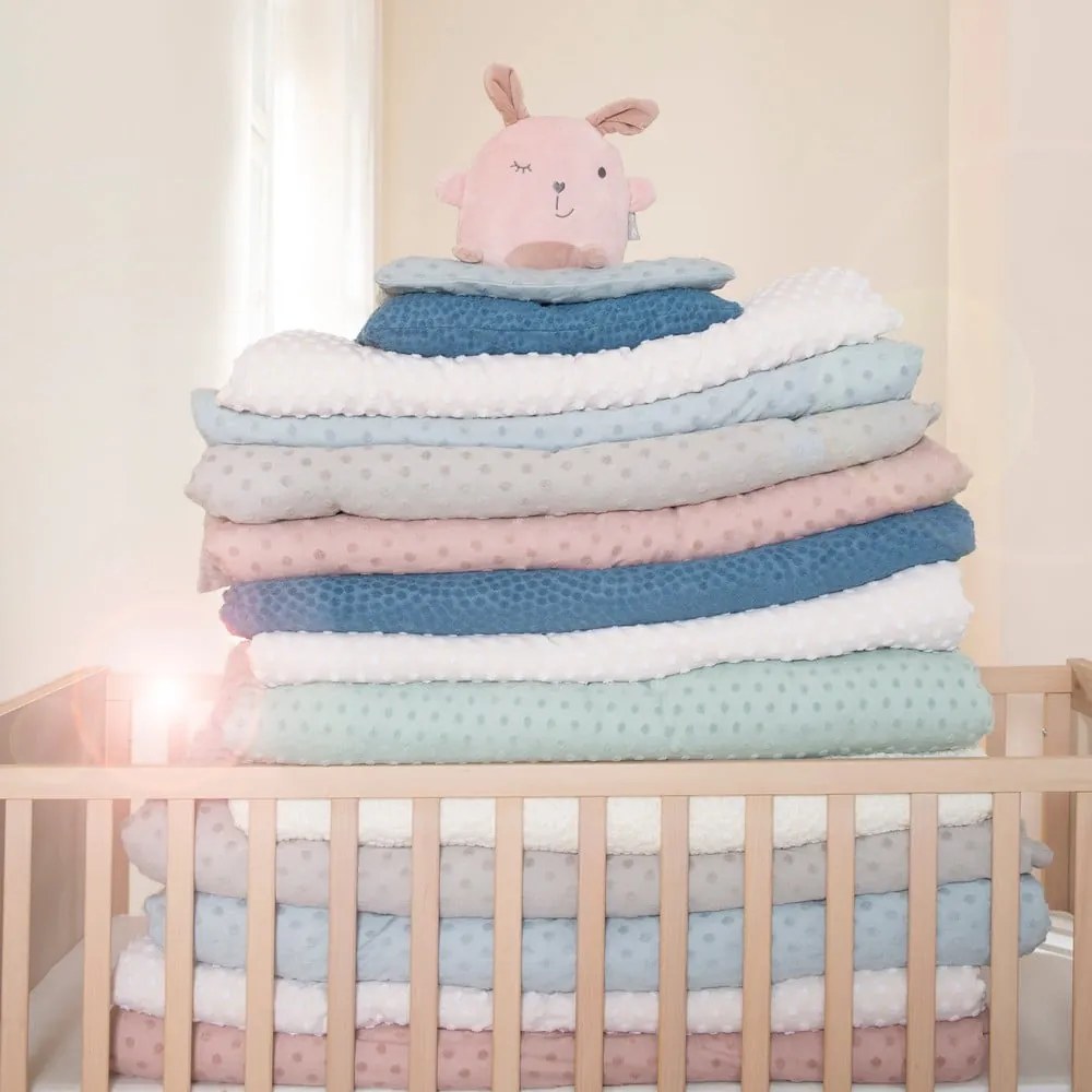 Бежово бебешко одеяло със смес от памук 80x80 cm Frosty Almond – Roba