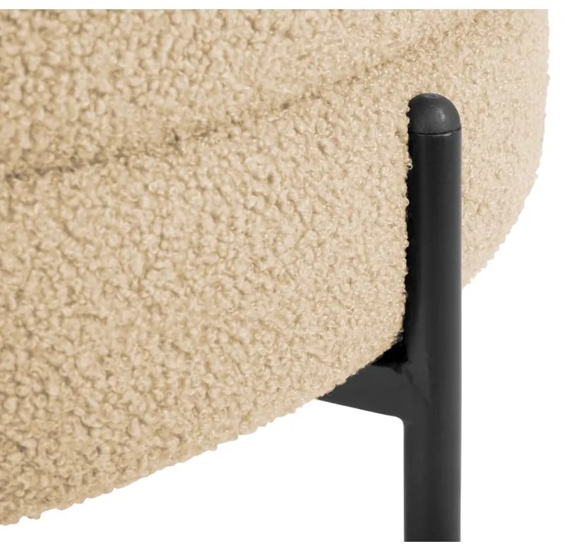 Бежово кресло от плат букле Noble – Leitmotiv