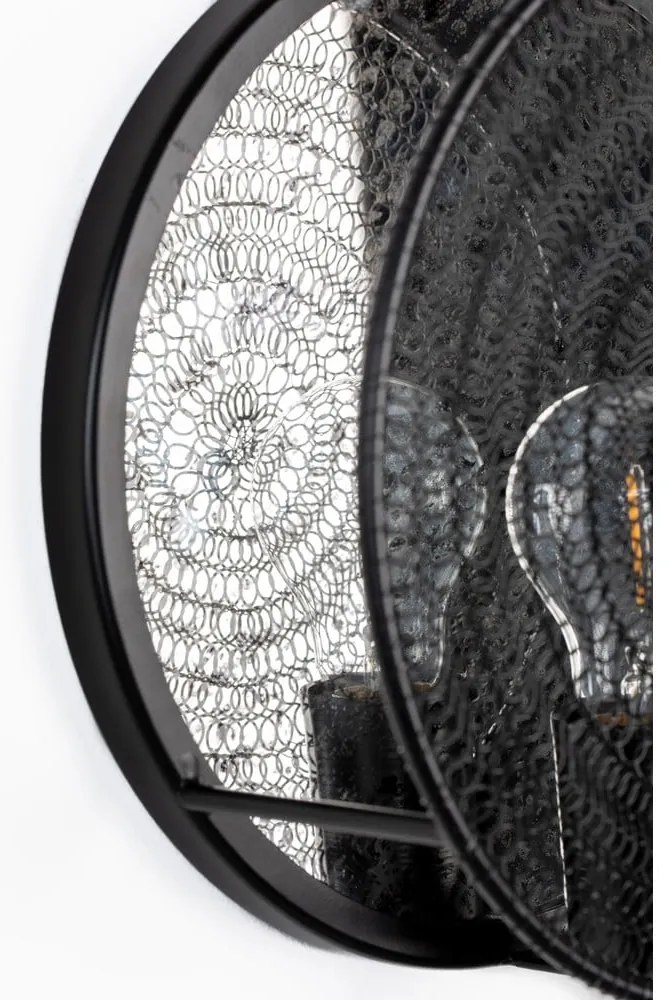 Черна стенна лампа Lea - White Label