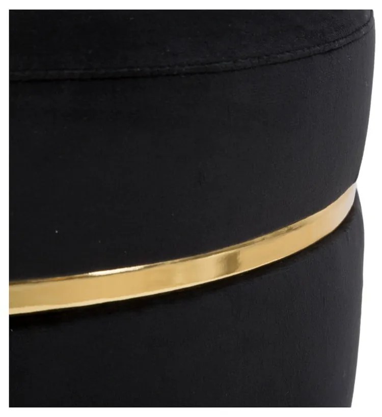 Черна табуретка с тапицерия Paris, ⌀ 35 cm - Mauro Ferretti