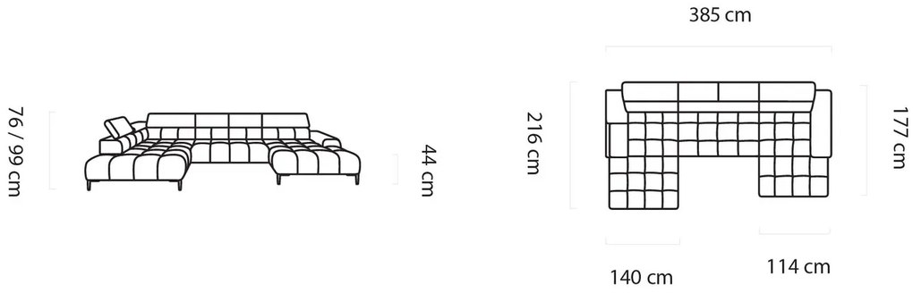 Ъглов диван Pallase plus-Right-Brown