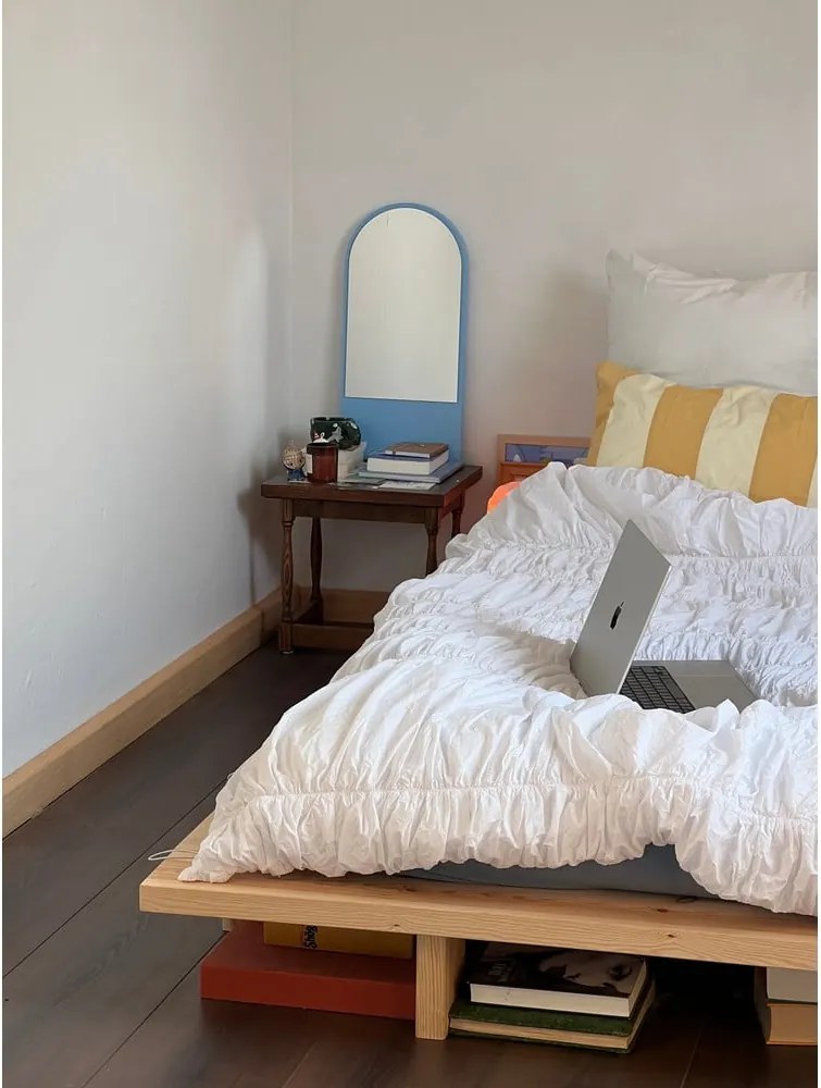 Двойно легло от масивен бор с включена подматрачна рамка в естествен цвят 180x200 cm Japan – Karup Design