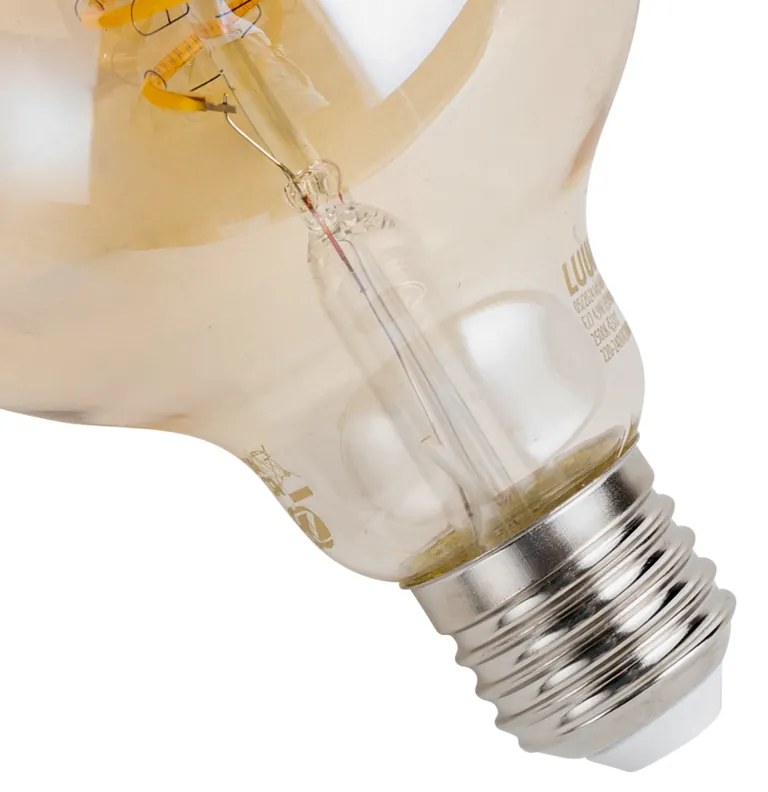 Комплект от 5 смарт E27 димируеми LED крушки G95 кехлибар 4.9W 320 lm 2500K Zigbee