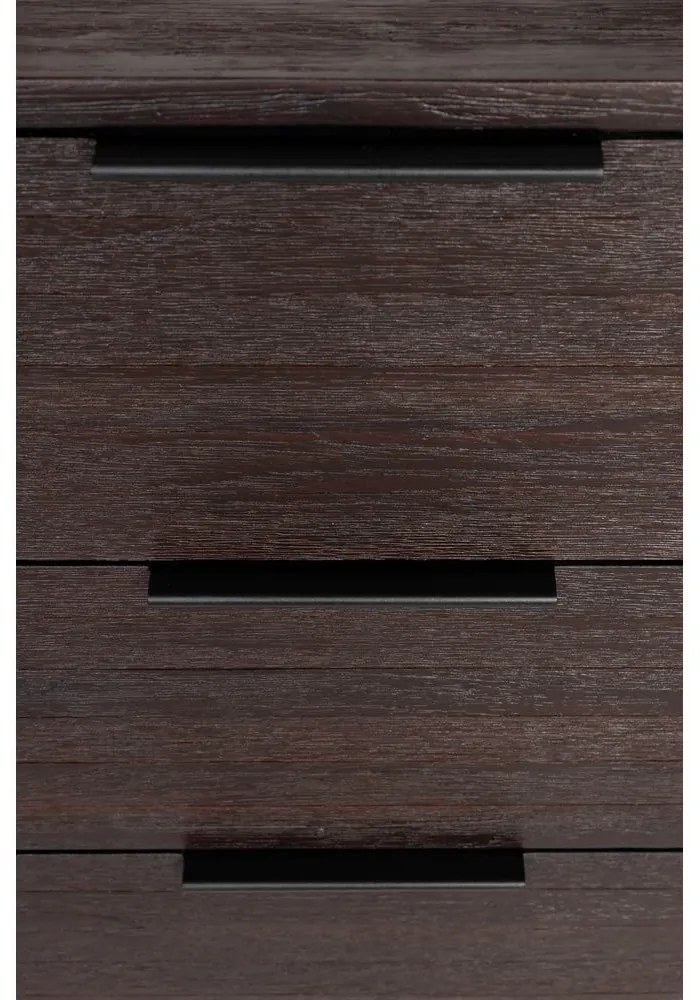 Кафяв нисък скрин от масивно тиково дърво 135x82 cm Webster – White Label