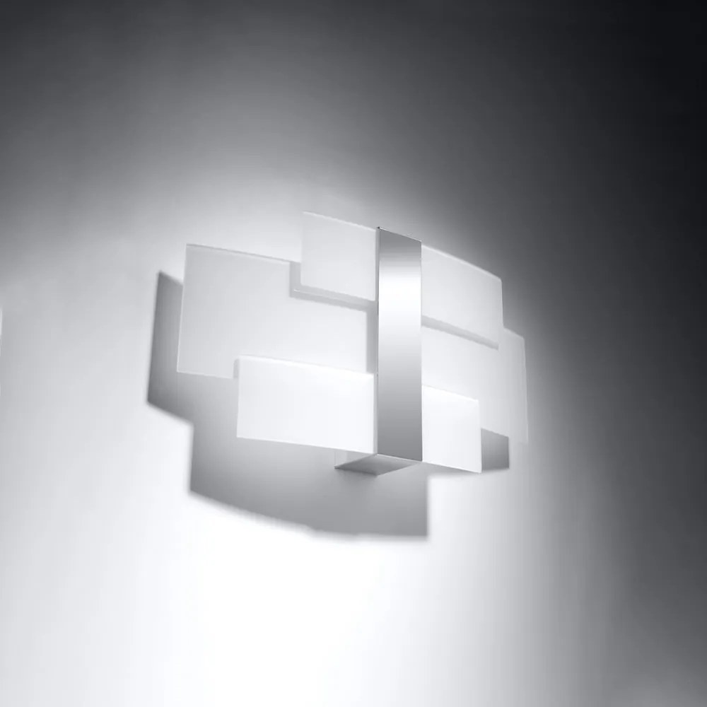 Бяла стенна лампа Marett – Sollux