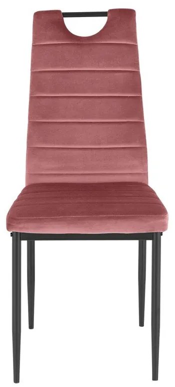 Тъмнорозови кадифени трапезни столове в комплект от 2 бр. Mandy – Støraa