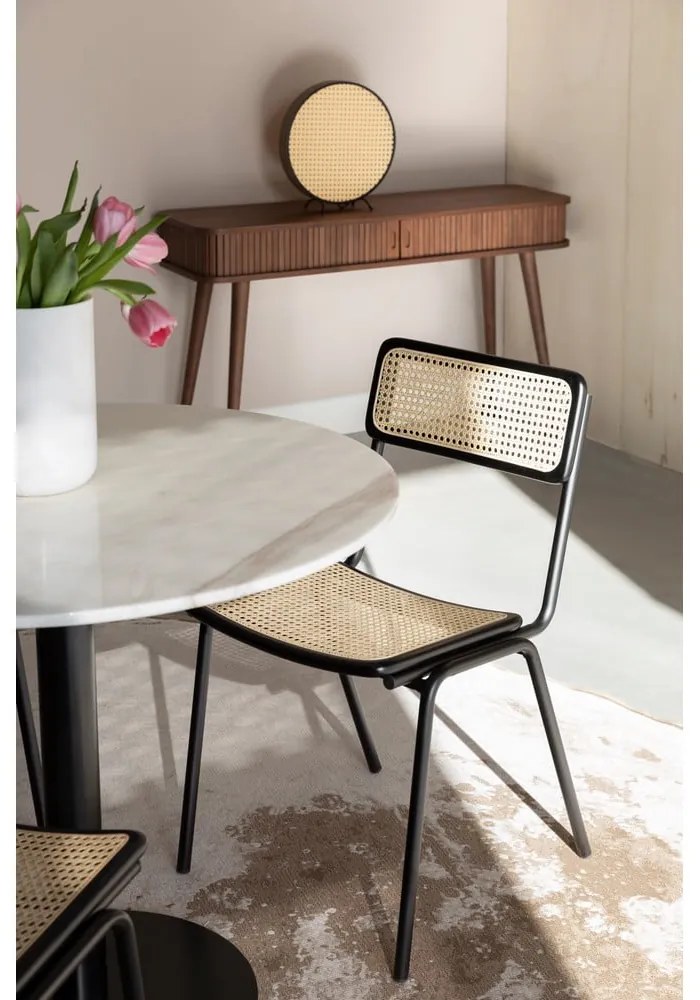 Черни ратанови столове за хранене в комплект от 2 Jort - Zuiver