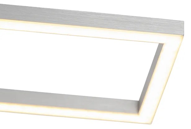 Таванна лампа овална стомана 3-степенна димируема - Plazas Novo