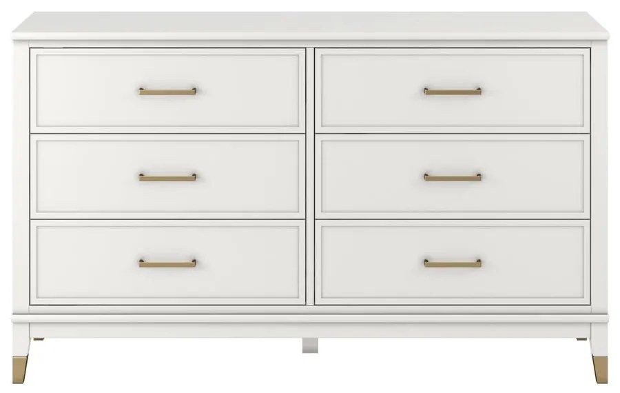 Бял скрин 144x85x41 cm Westerleigh – Støraa