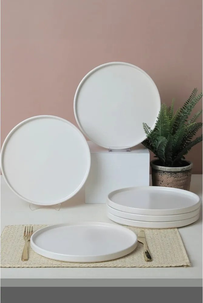 Бели керамични чинии в комплект от 6 бр. ø 27 cm – Hermia