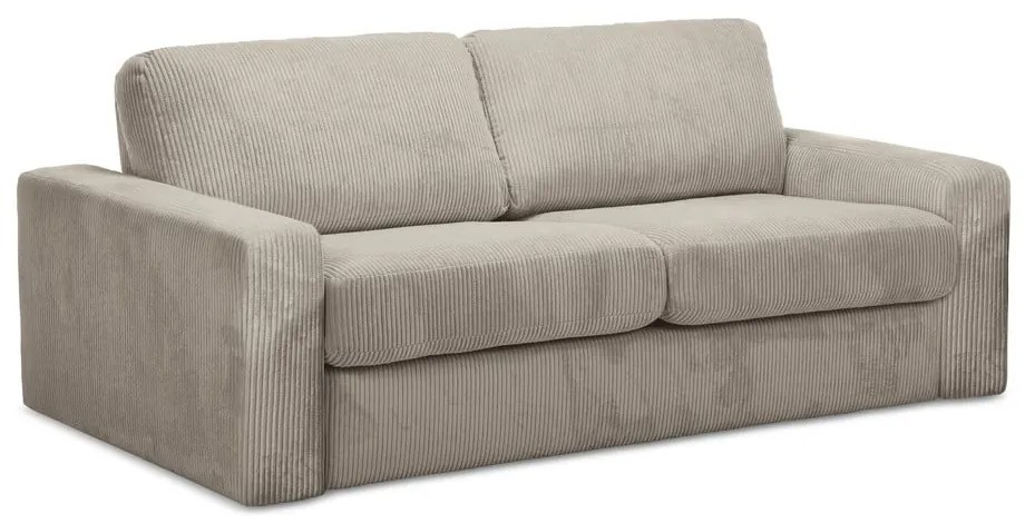 Светлокафяв разтегателен диван от рипсено кадифе 195 cm Nona – Makamii