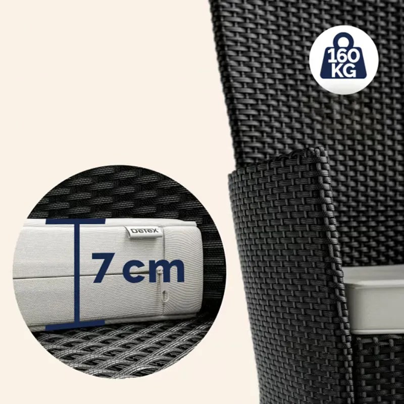 Градински комплект от 7 части Corfu, изработен от полиратан - маса + 6 стола