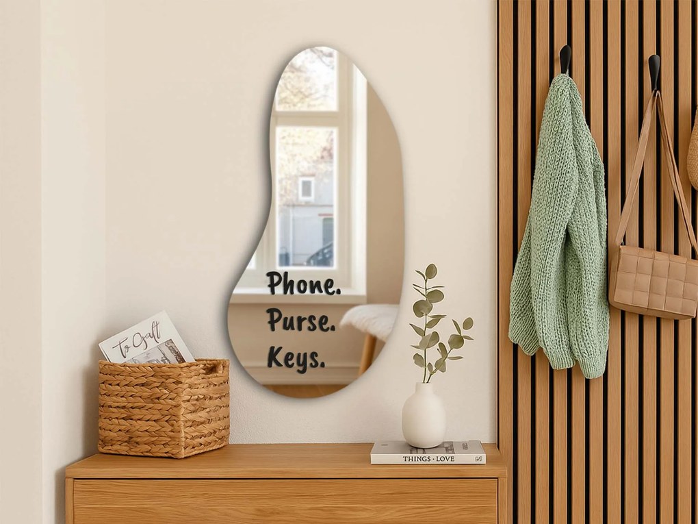 Стикер за огледало S31 – Phone. Purse. Key. 35x48