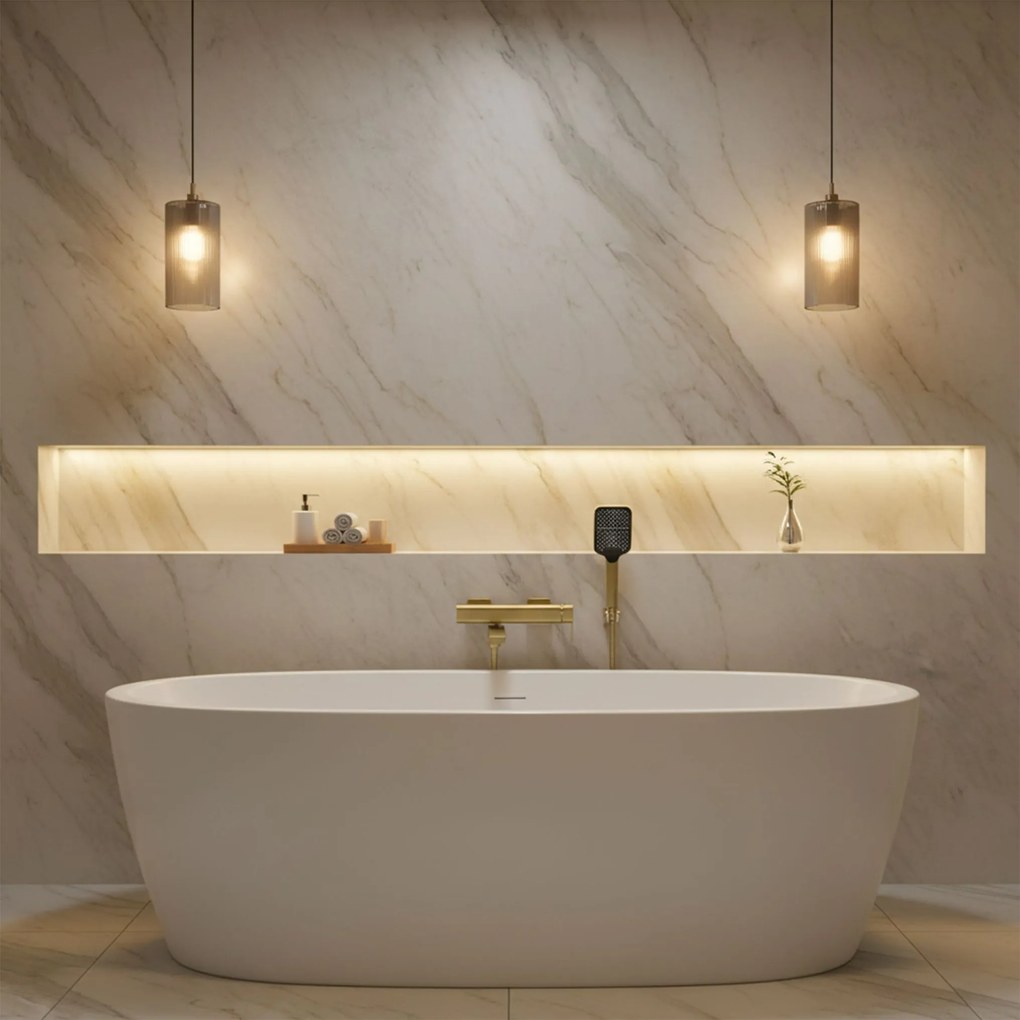 Смесител за вана Rea Arlo Gold  Brush