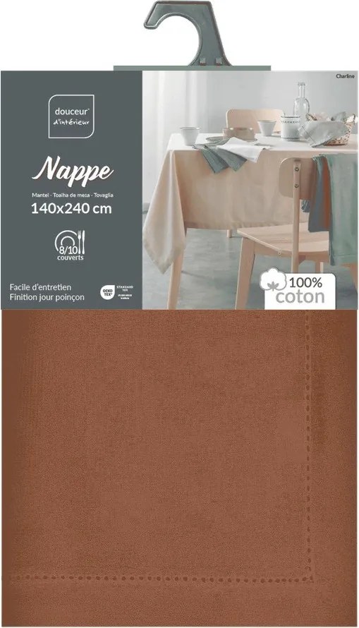 Памучна перяща се покривка за маса 140x240 cm Charline – douceur d'intérieur