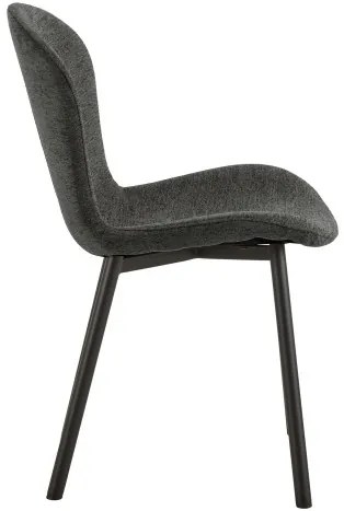 ФИОРА Тъмносив (тъкан Апиа 458) / черни крака – МОДЕРЕН ТАПИЦИРАН С ЧЕНИЛ СТОЛ ЗА ДНЕВНА/ТРАПЕЗАРИЯ