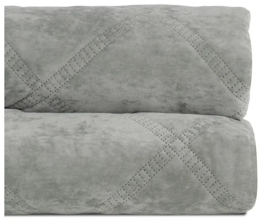 Сиво-зелено капитонирано покривало за легло 180x260 cm – Ixia