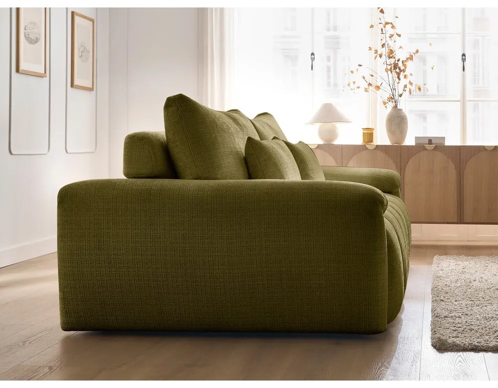 Зелен шенилов диван 264 cm Ivane – Bobochic Paris