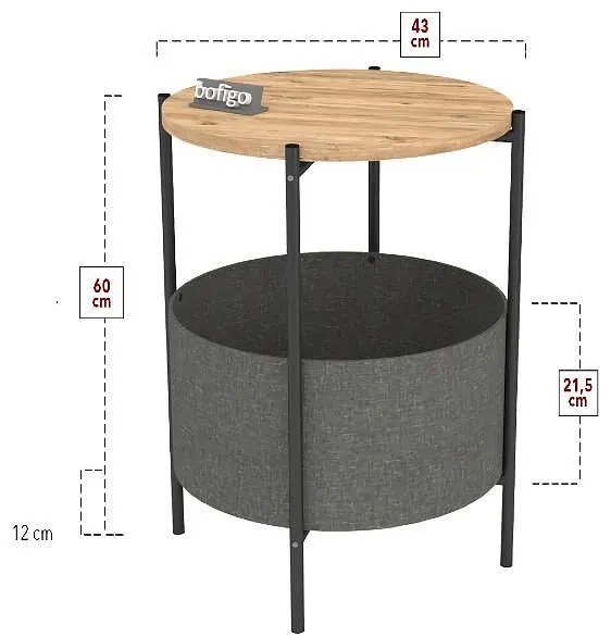 Помощна маса Table With Bag - бор