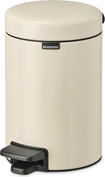 Кош за боклук с педал Brabantia NewIcon 1005523, 3 л, Плавно затваряне, Противоплъзгаща основа, Бежов