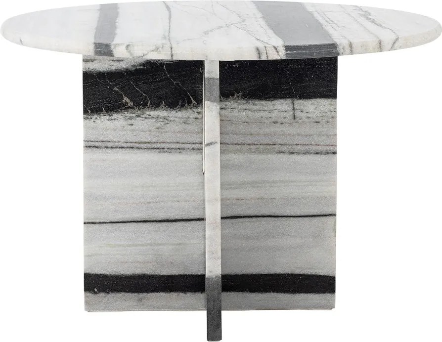 Черно-бял мраморна кръгла масичка за кафе ø 61 cm Rosito – Bloomingville