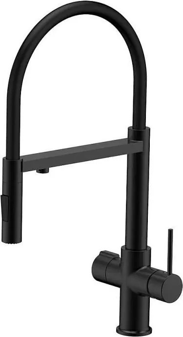 Стоящ смесител за кухня, ACQUA PURA, Inter Ceramic, 7207074MB, с изтеглящ се душ