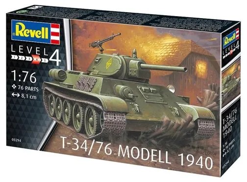 Сглобяем модел, Revell, Съветски танк T-34/76 Модел 1940, 76 части