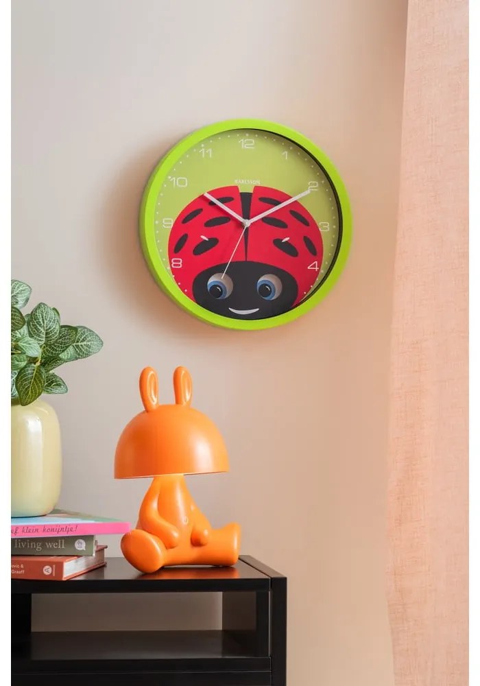 Детски часовник ø 31 cm Peekaboo Ladybug – Karlsson