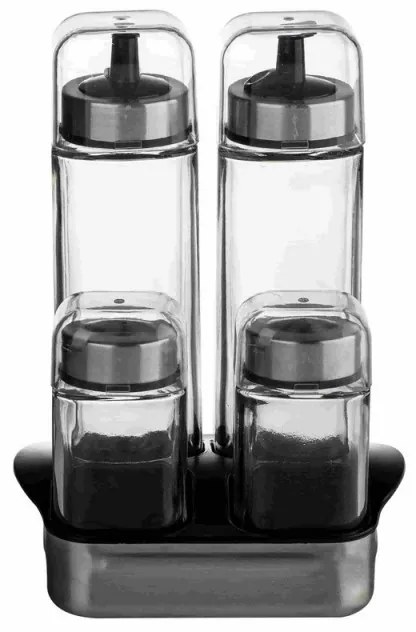 Оливерник Luigi Ferrero Rome FR-7904R, 270 мл, 5 части, Стъкло, Неръждаема стомана, Прозрачен/инокс