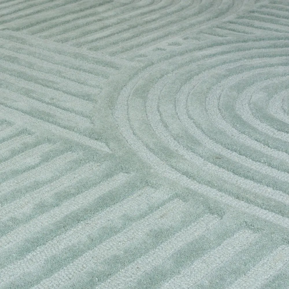 Тюркоазен ръчно изработен вълнен килим 200x290 cm Zen Garden – Flair Rugs