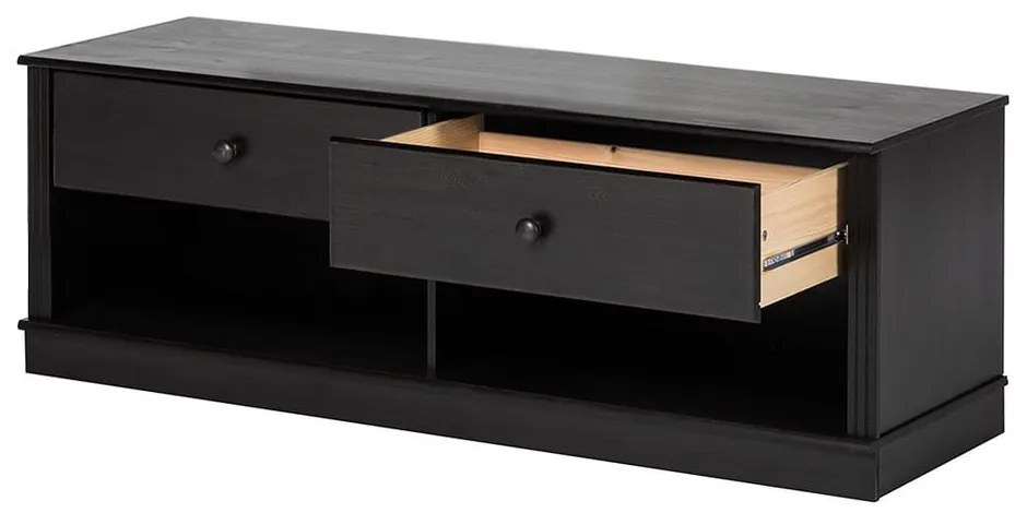 Тъмнокафява маса за телевизор от масивен бор 137x47 cm Anita – Støraa