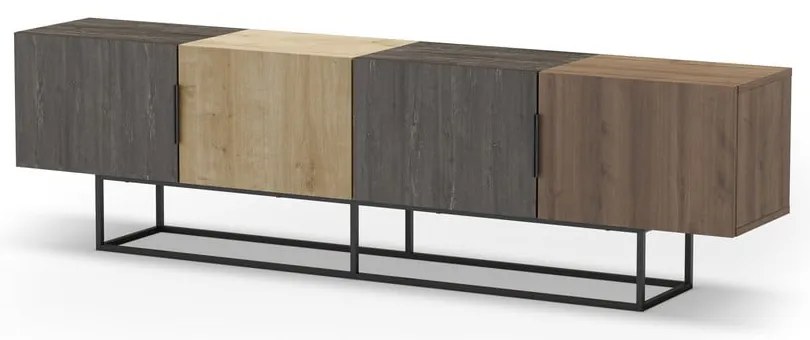 Масичка за телевизор с дъбов декор в естествен цвят 200x55 cm Titan - Marckeric