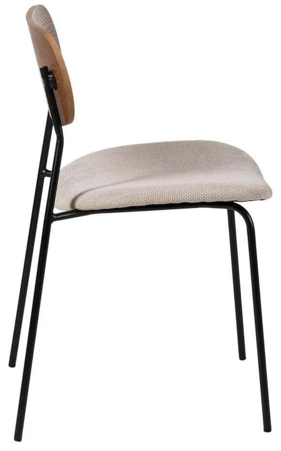 Кафяви и кремави трапезни столове в комплект от 4 броя Moe - Ixia