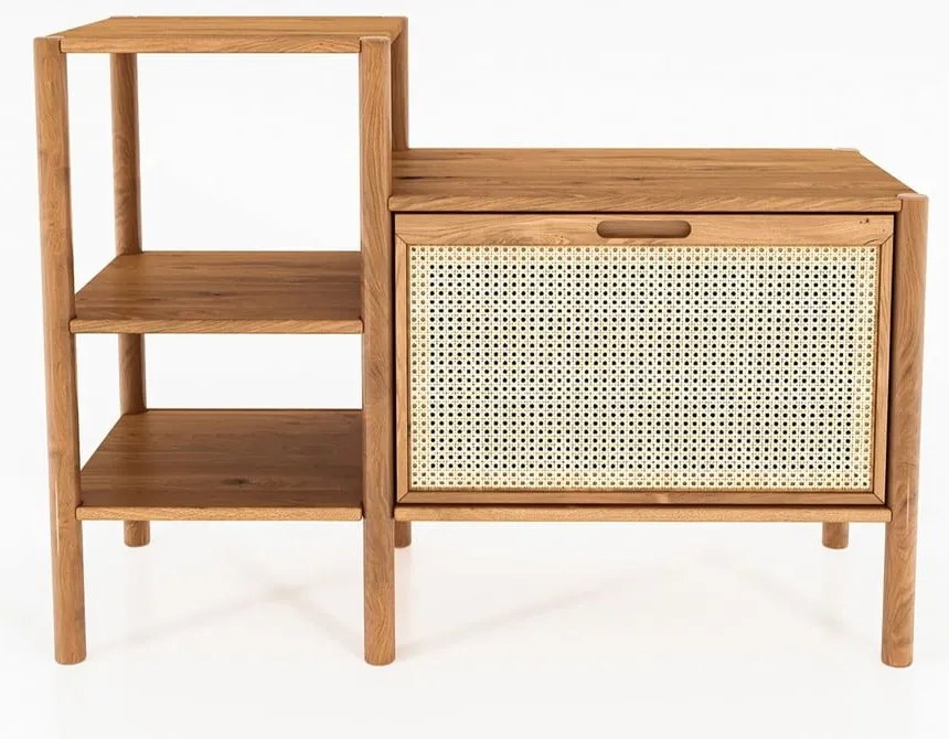 Етажерка за книги от дъбова дървесина в естествен цвят 115x86 cm Pola - The Beds