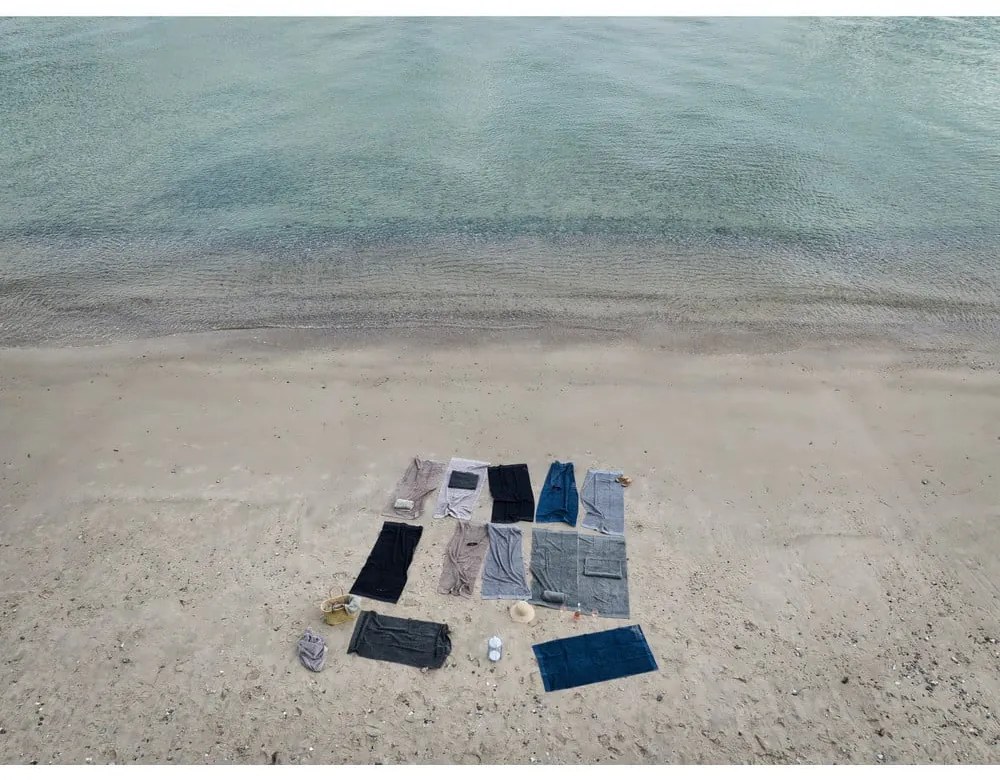 Сива памучна кърпа 140x70 cm Classic - Zone