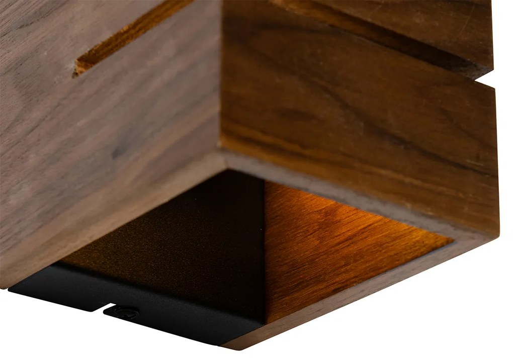 Рустикална стенна лампа орехово дърво 9,7 - Transfer Groove