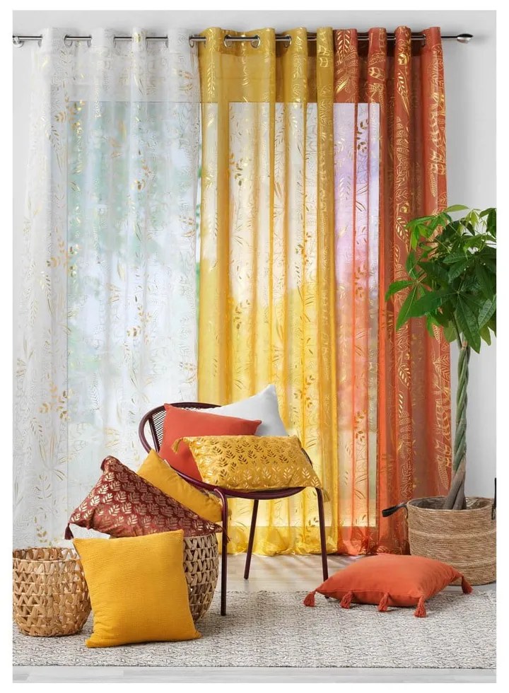 Жълта завеса 140x280 cm Belflor – douceur d'intérieur