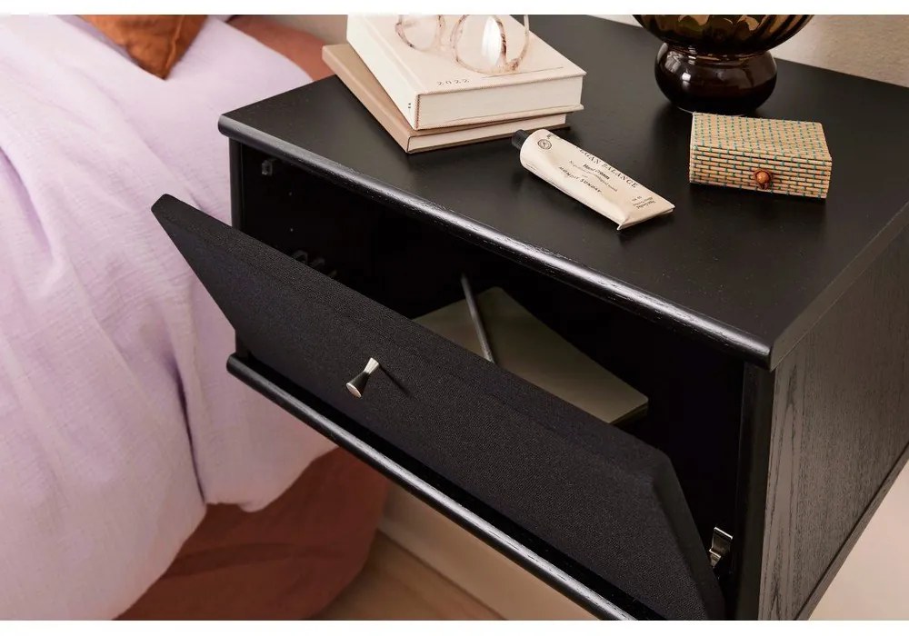 Черно висящо нощно шкафче Mistral - Hammel Furniture
