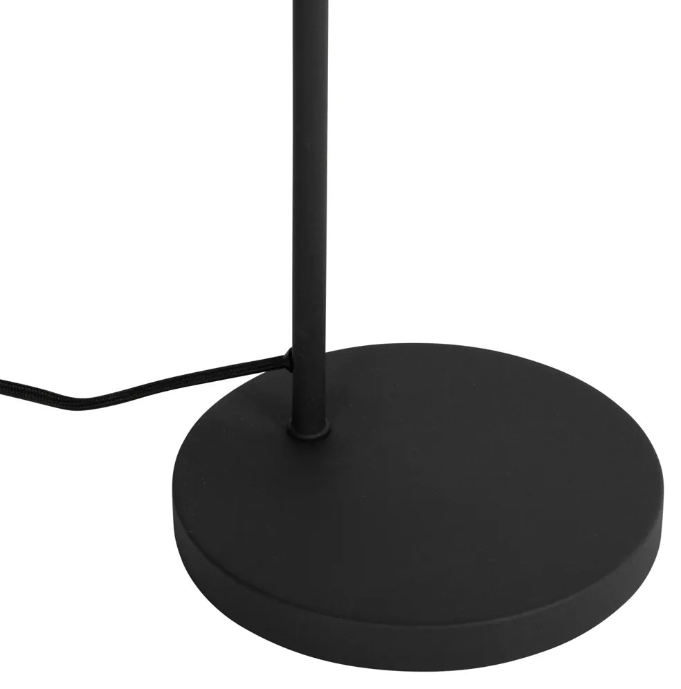 Ретро настолна лампа черна със златен интериор - Jinte