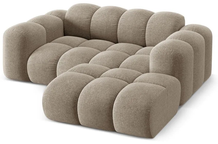 Светлокафяв шенилов ъглов диван (десен ъгъл) Treno – Cosmopolitan Design